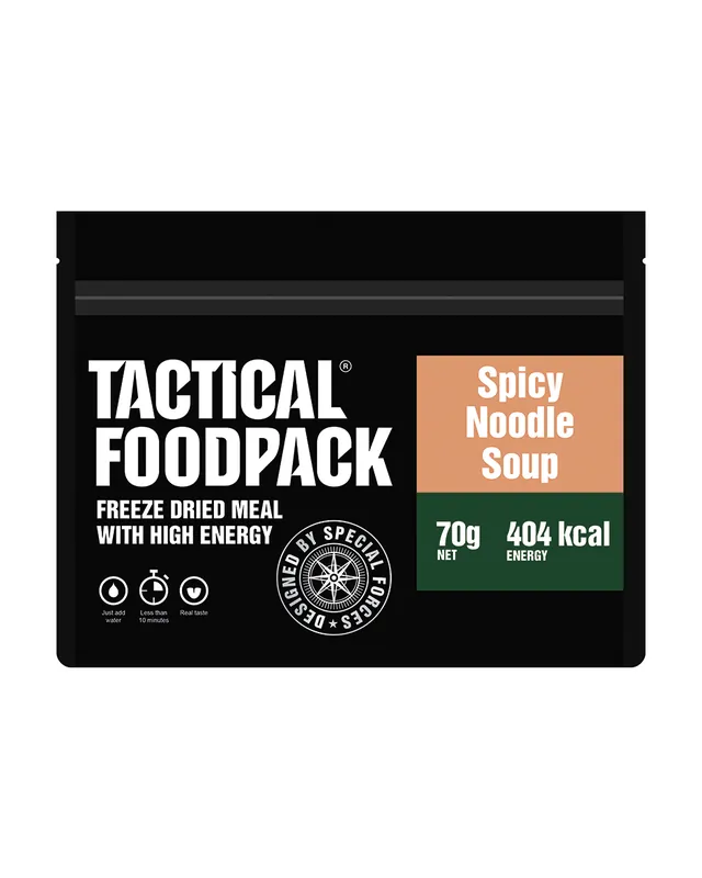 Günstig Tactical Foodpack 70g ‚Spicy Noodle Soup‘ = 141,43 €/kg