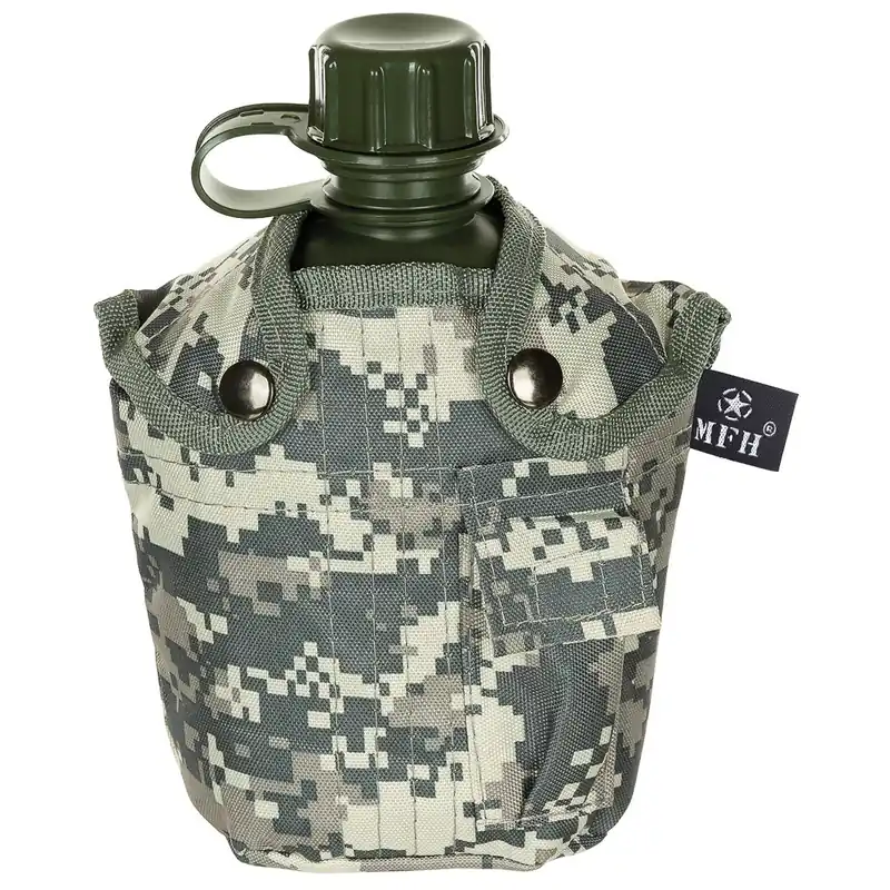 MFH US Feldflasche 1L Kunststoff BPA-frei mit Hülle AT-digital Preisreduziert