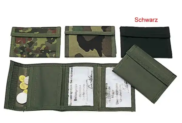 Nylon Geldbörse schwarz Sale