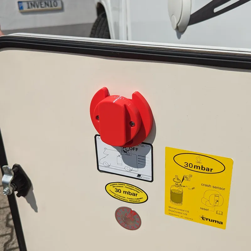 GasPuck, Gaskappenhalter mit Gas-Schlüsselhalter, rot Nur Für Kurze Zeit