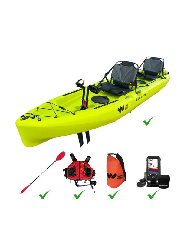 Zertifiziert Pack Kayak Pesca Long Wave Samoa Tandem FISHER (Con Sonda)