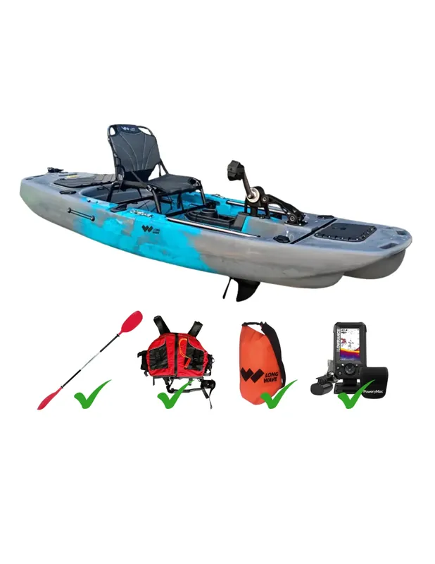 Sale Pack Kayak de pesca Desmontable Long Wave CORTES FISHER (con sonda)