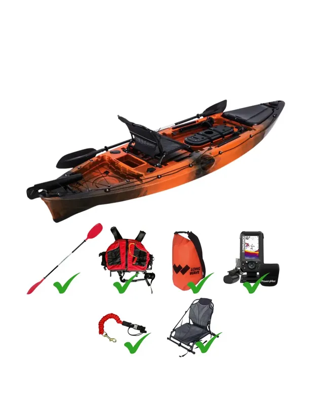 Pack Kajak zum Angeln Long Wave Quest Pro Angler 10 Rabatt